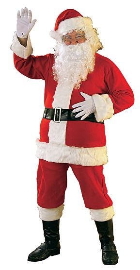 Costume de Père Noël en flanelle Taille Unique