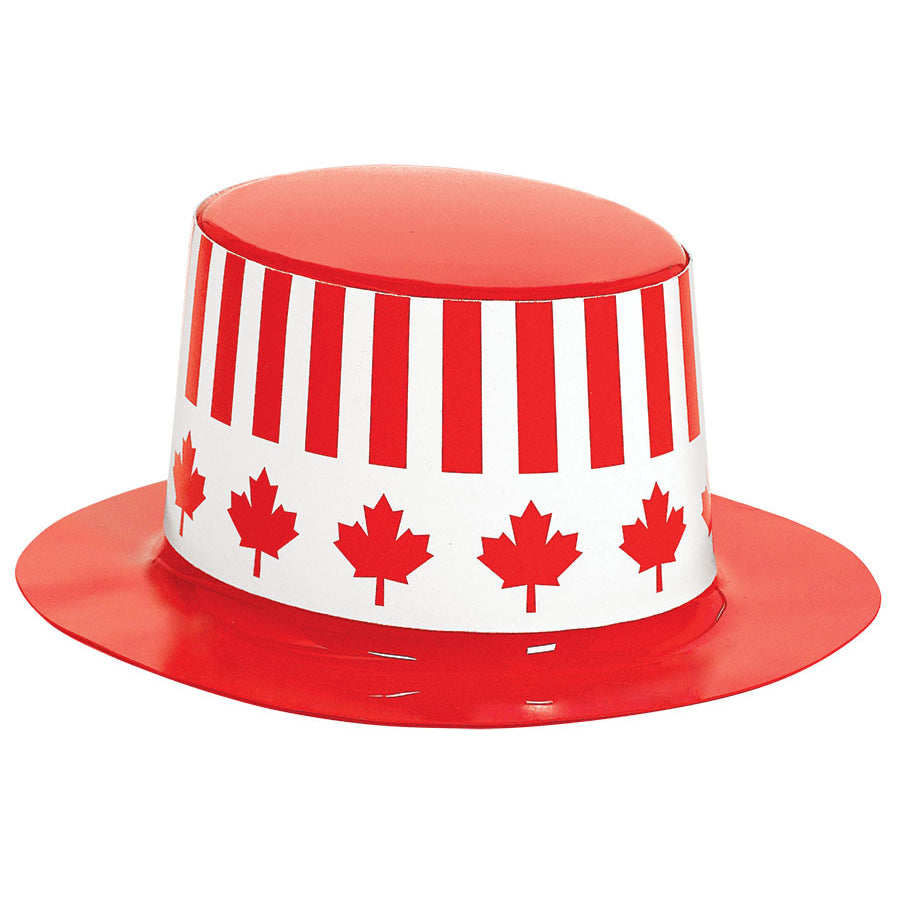 Mini chapeau haut-de-forme en plastique pour la fête du Canada