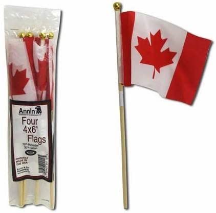 Fête du Canada - 4 drapeaux de 4 x 6 pouces