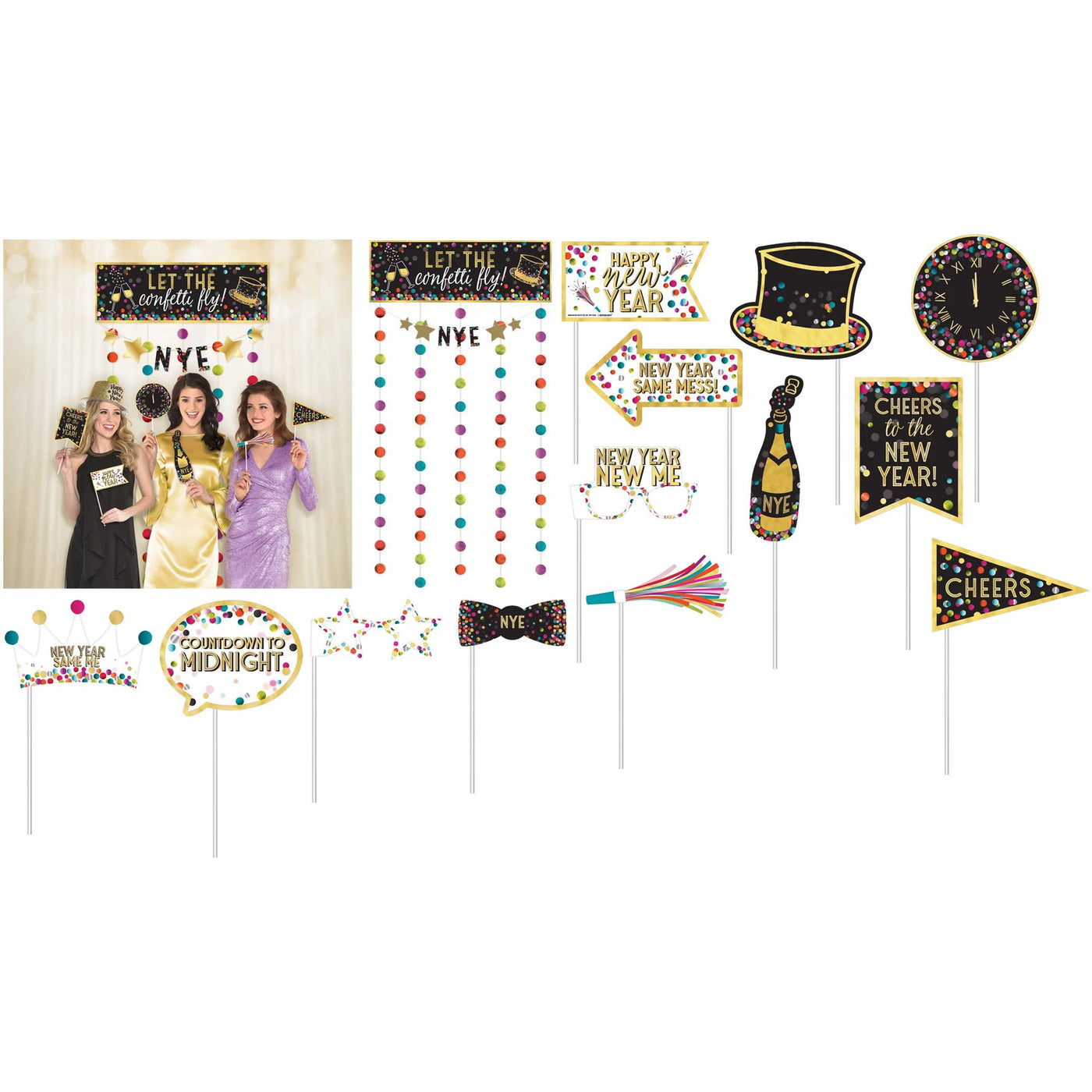 New Years Photo Booth Kit