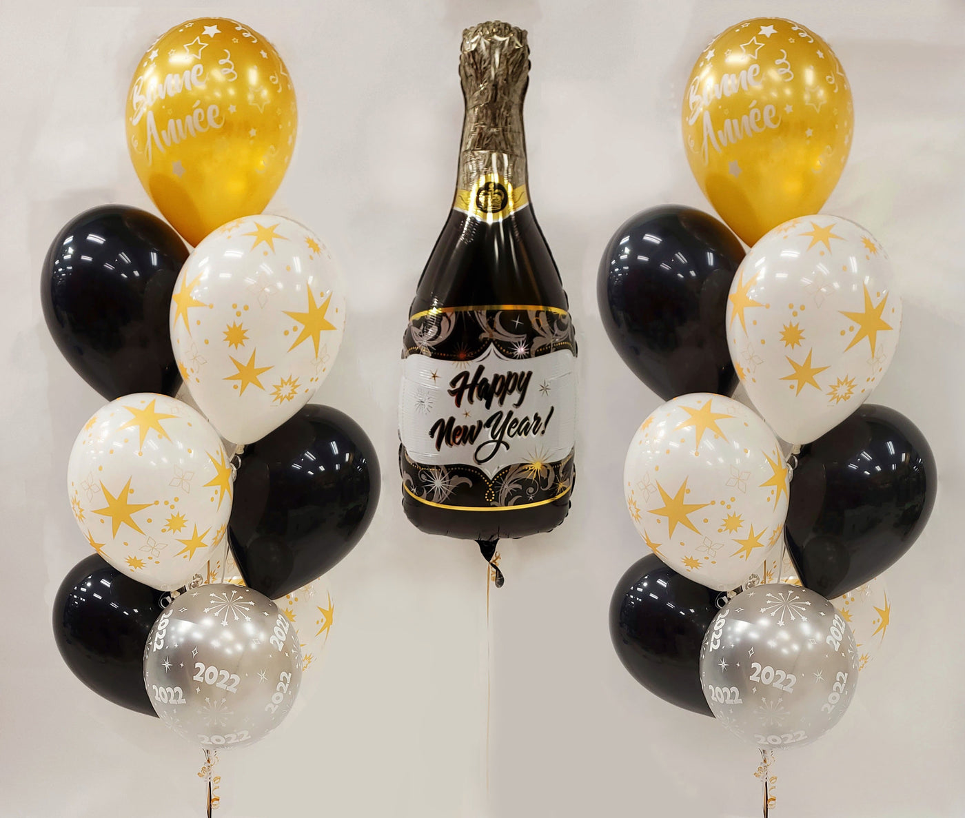 Paquet de 21 ballons du Nouvel An Champagne