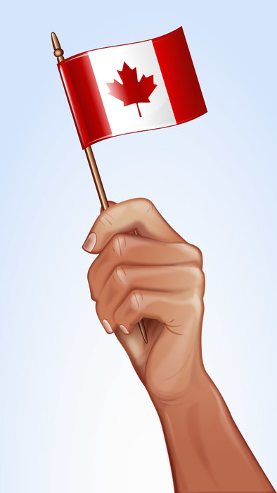 Petit drapeau de la fête du Canada