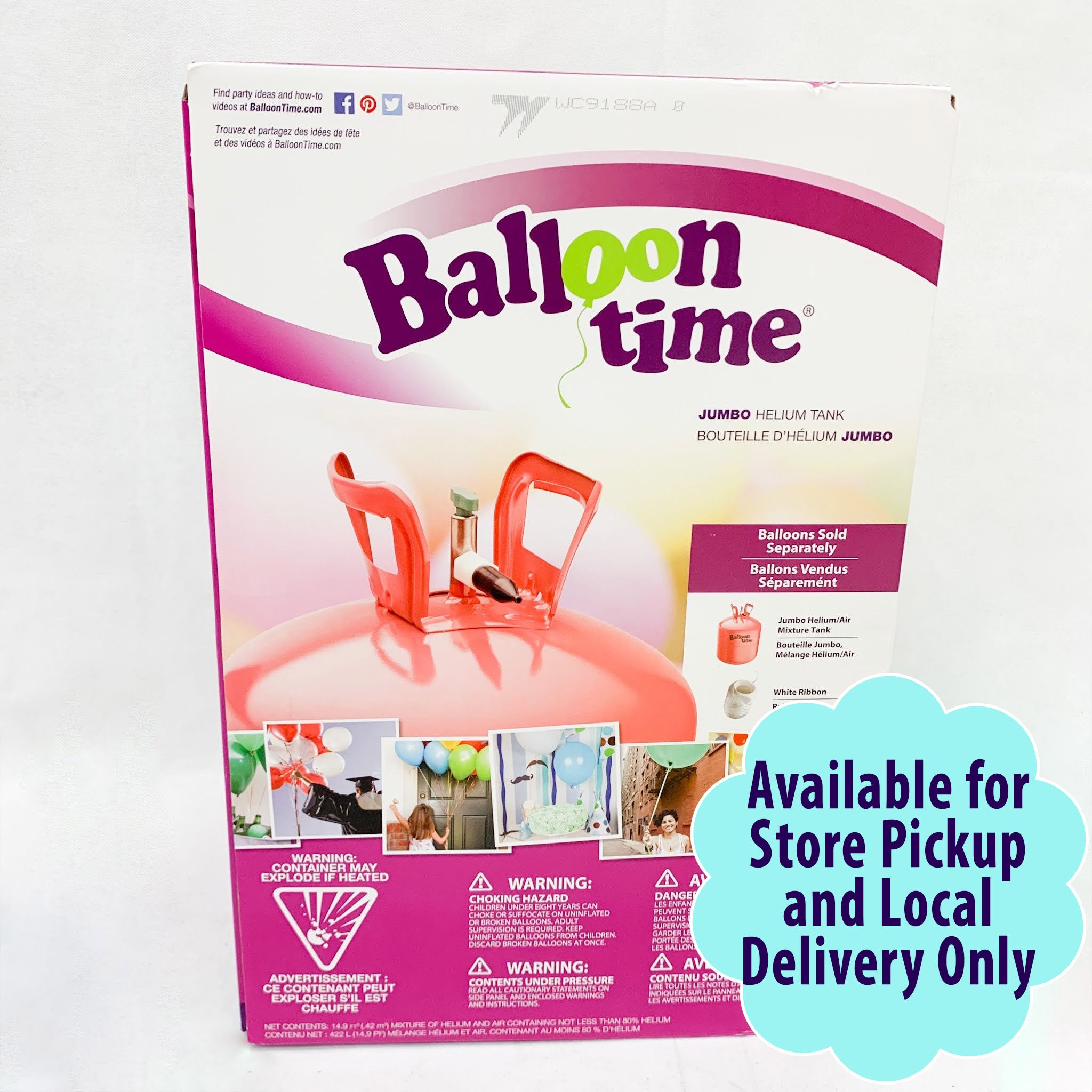 Réservoir d'hélium pour 20 ballons - Partywinkel
