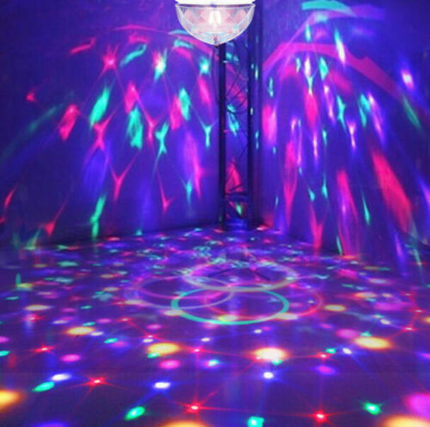 Ampoule de fête multicolore rotative à DEL