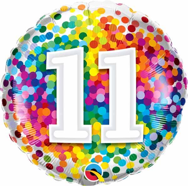 Mylar 18 po. Confettis arc-en-ciel de joyeux anniversaire 11
